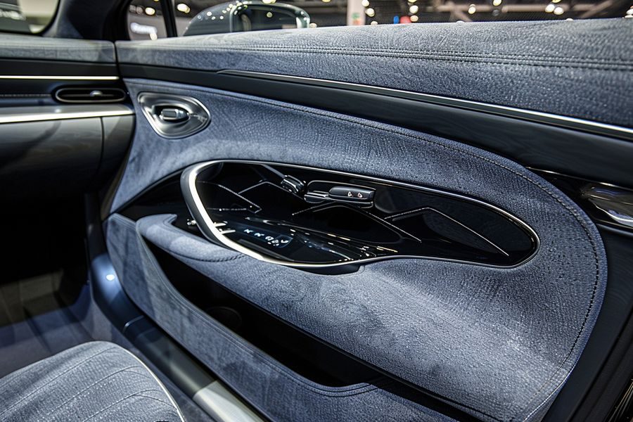 Flocked automotive interior panel
