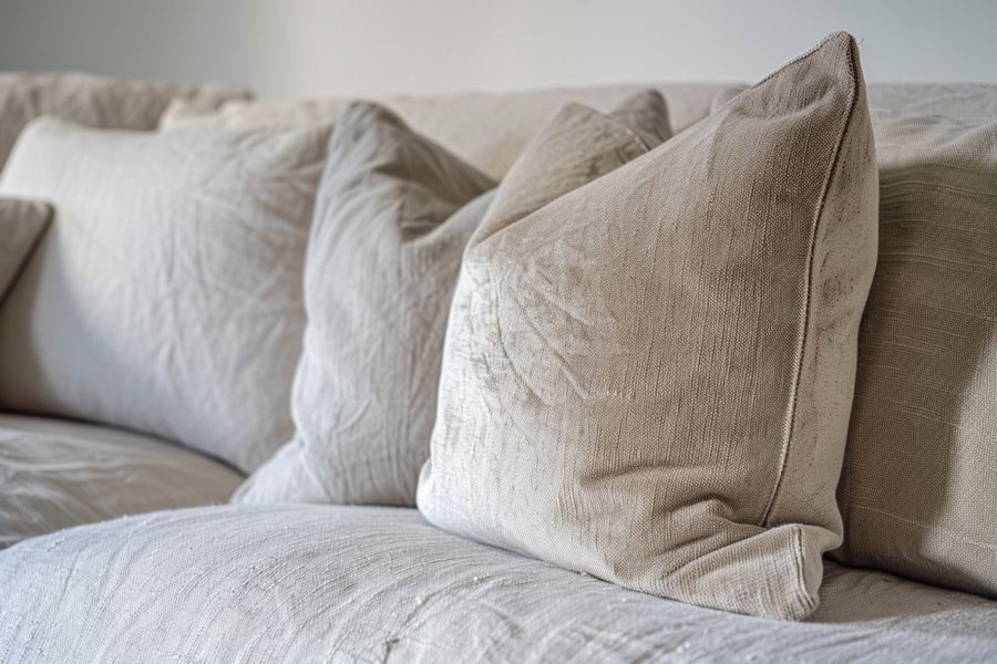 Flocked velvet cushion for home textiles