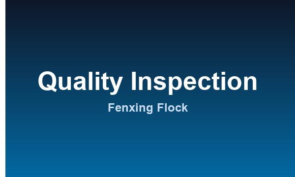 Flock Fiber Quality Inspection