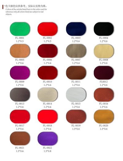 Modified polyester flock fiber color card